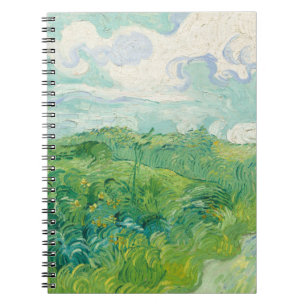 Cuaderno Vincent Van Gogh pintando Campo de trigo verde