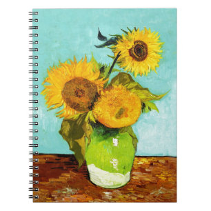 Cuaderno Vincent Van Gogh Tres Girasoles En Una Vara