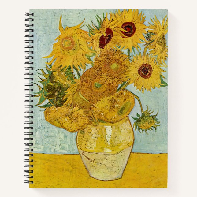 Cuaderno Vincent Van Gogh - Vase con doce girasoles (Anverso)
