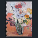 Cuaderno Vincent van Gogh - Vase con Rosas y anemones<br><div class="desc">Vida fija / Vase japonesa con Rosas y anémonas - Vincent van Gogh,  1890</div>