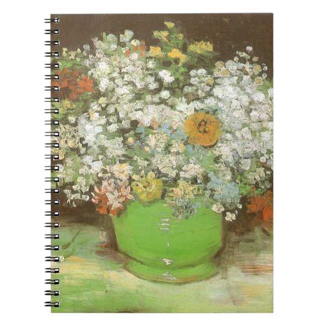 Cuaderno Vincent van Gogh - Vase con Zinnias y flores (Frente)