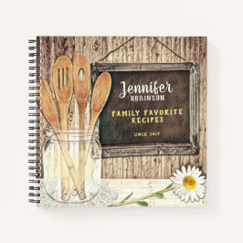 Cuaderno Viñeta con Mason Jar Cookbook Design