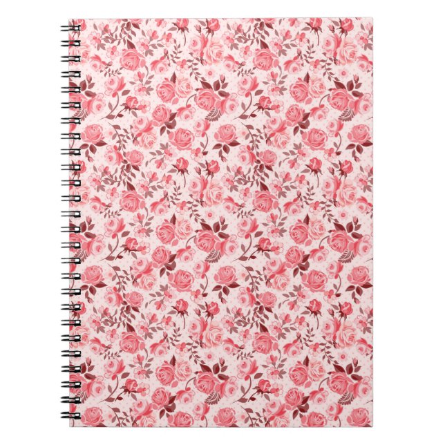 Cuaderno Viñeta de fondo de papel digital (Frente)
