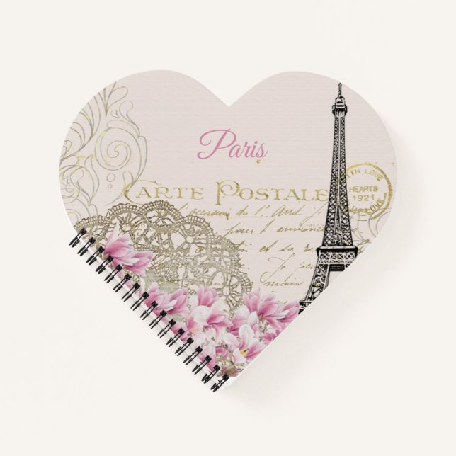 Cuaderno Viñeta Eiffel Torre Paris Postcard (Anverso)