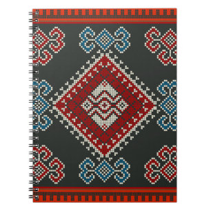 Cuaderno Viñeta geométrica clásica de moda colorida