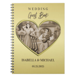 Cuaderno Viñeta Romance, hombre y mujer, oro