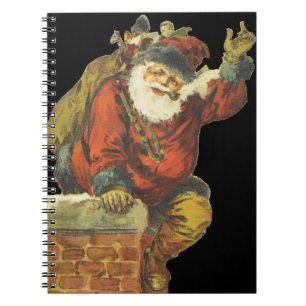 Cuaderno Viñeta Santa cayendo por la chimenea
