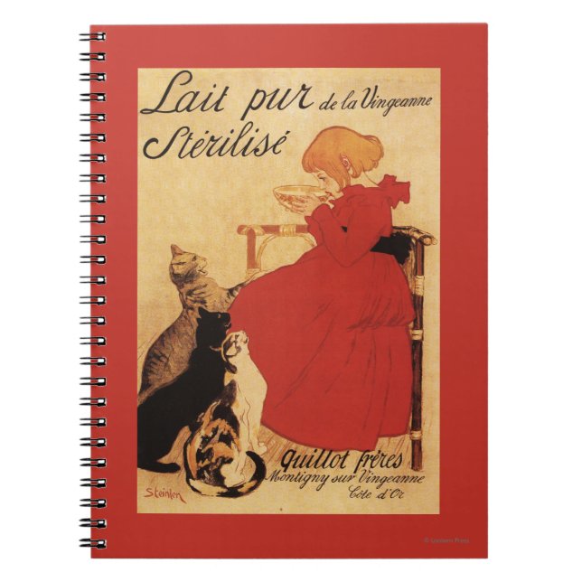 Cuaderno Vingeanne Milk Chica con gatos (Frente)