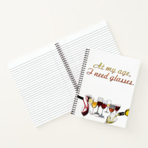 Cuaderno Vino de SlipperyJoe's Wine Glasses vino fermentado
