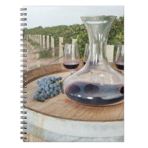 Cuaderno Vino rojo en viñedo