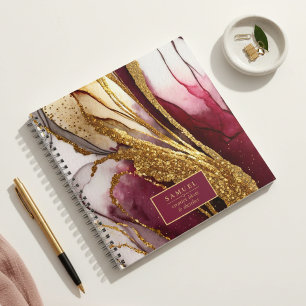 Cuaderno Vino Tinto Espumoso Abstracto ID1018