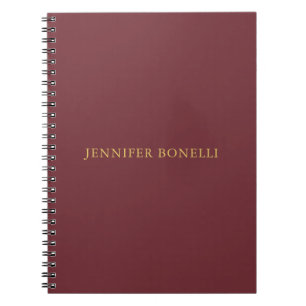 Cuaderno Vino y dorado color profesional moderno trendy lis