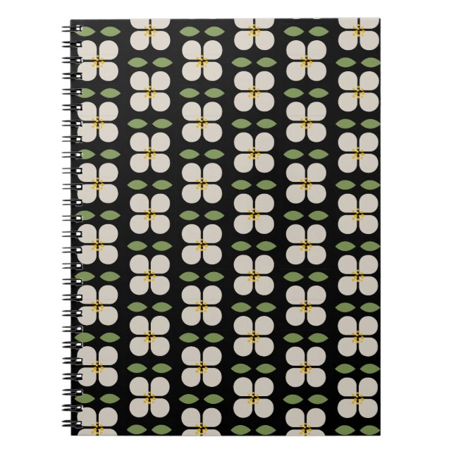 Cuaderno VINOS DE IVORY - Portátil de patrón botánico (Frente)