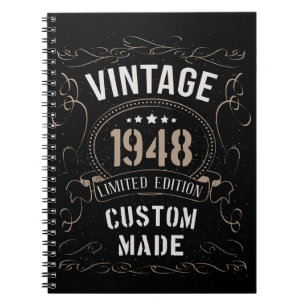 Cuaderno Vintage 1948 Limited Edition Personalizado hecho