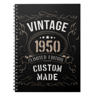 Cuaderno Vintage 1950 Limited Edition Personalizado hecho