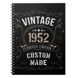 Cuaderno Vintage 1952 Limited Edition Personalizado hecho