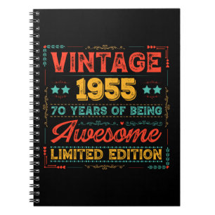 Cuaderno Vintage 1955 Hecho en 1955 70º cumpleaños 70 años