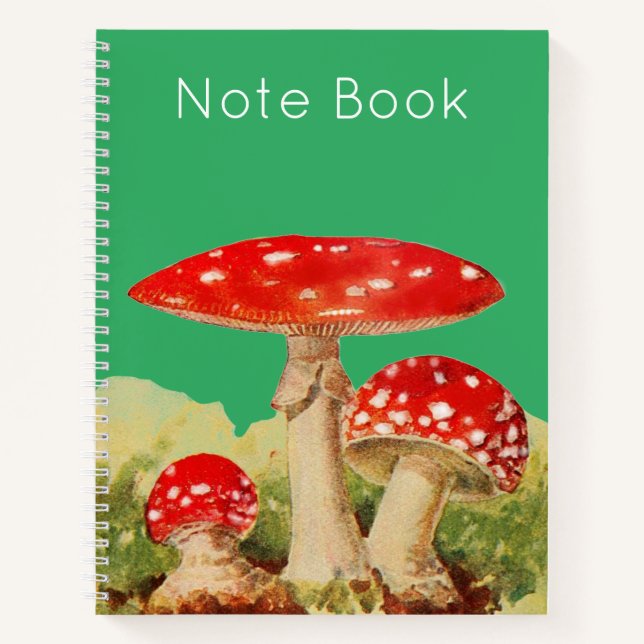Cuaderno Vintage Amanita Muscaria Espiral para hongos (Anverso)