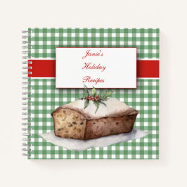Cuaderno Vintage Bakery y Green Gingham Check Navidades