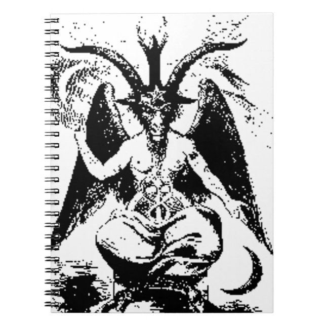 Cuaderno Vintage Baphomet negro (Frente)