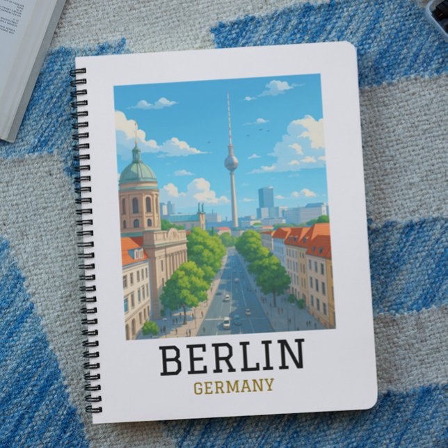 Cuaderno Vintage Berlin Skyline TV Tower Skyline View (Vintage Berlin Skyline TV Tower Skyline View Notebook)