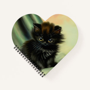 Cuaderno Vintage Black Kitten Ilustracion