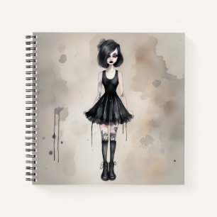 Cuaderno Vintage Black Vress Elegance Retro Style Journal