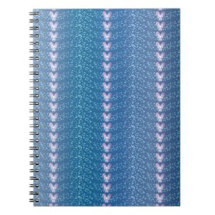 Cuaderno Vintage Blue Floral Violets wallpaper pattern