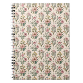 Cuaderno Vintage Blush Anemone Floral Notebook