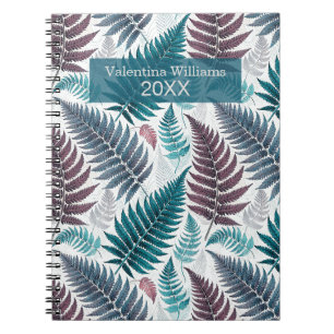 Cuaderno Vintage Botanical Fern Monogram