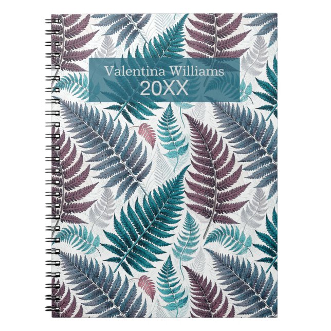 Cuaderno Vintage Botanical Fern Monogram (Frente)