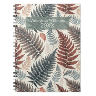 Cuaderno Vintage Botanical Fern Monogram
