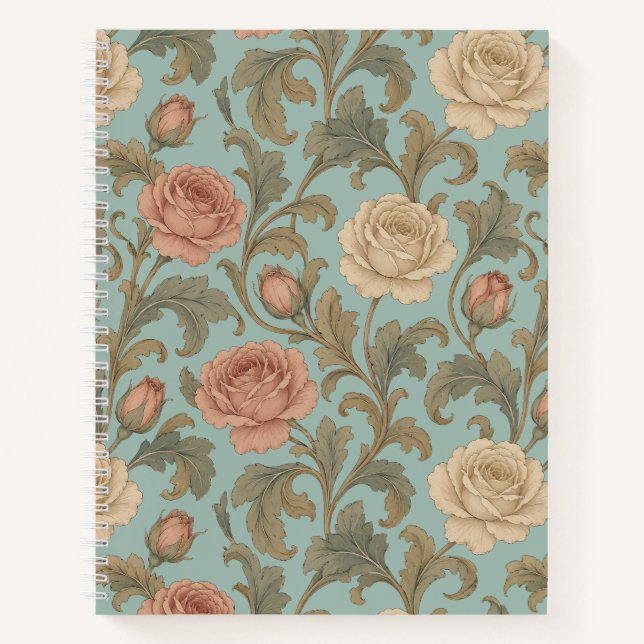 Cuaderno Vintage Botanical　Roses (Anverso)