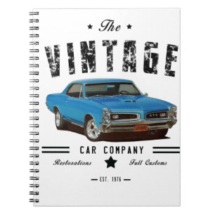 Cuaderno Vintage Car Company Blue GTO