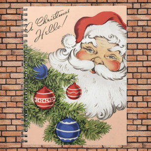Cuaderno Vintage Christmas Hello! Jolly Santa Claus