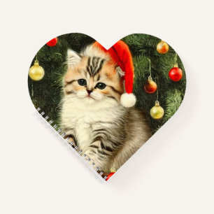 Cuaderno Vintage Christmas Kitten