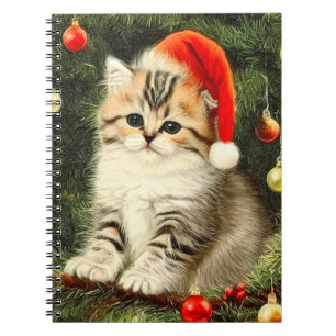 Cuaderno Vintage Christmas Kitten