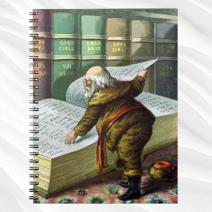 Cuaderno Vintage Christmas, Santa Claus Naughty Nice List