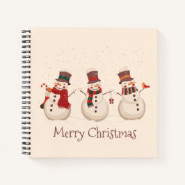 Cuaderno Vintage Classic Snowmen Navidades Guestbook