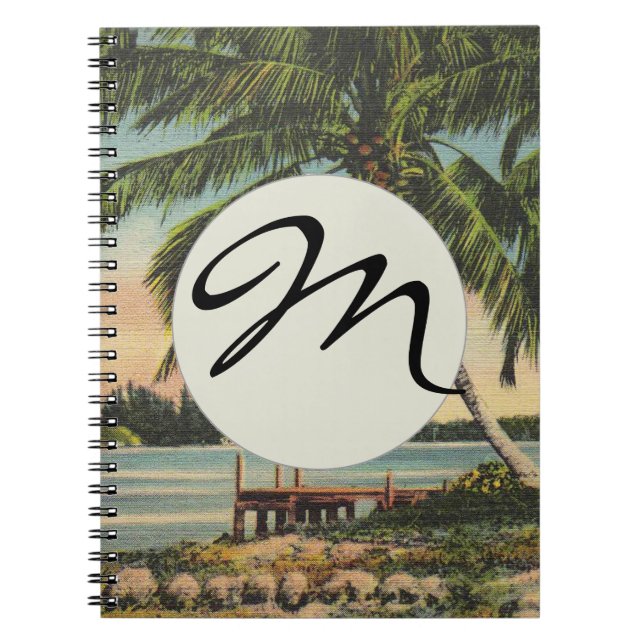 Cuaderno Vintage Coconut Palmas Breeze Tropical Sunset (Frente)