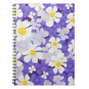 Cuaderno Vintage colorido: Patrón de flores sin foco