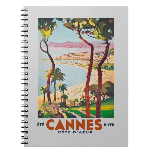Cuaderno Vintage Cote D'Azur Cannes (Frente)