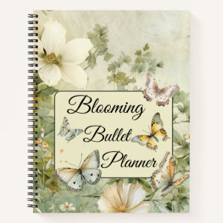 Cuaderno Vintage Cottage Wildflower Blooming Bullet Planner