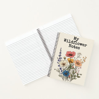 Cuaderno Vintage Cottagecore Wildflower Illustration