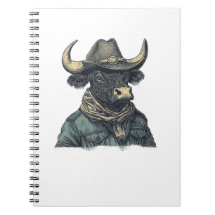 Cuaderno Vintage Cowboy Bull Rodeo Moooch Obligado Pardner 