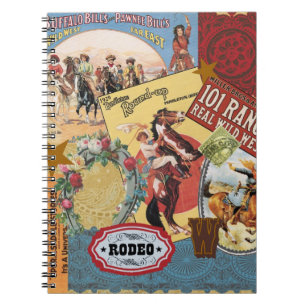 Cuaderno vintage cowgirl occidental