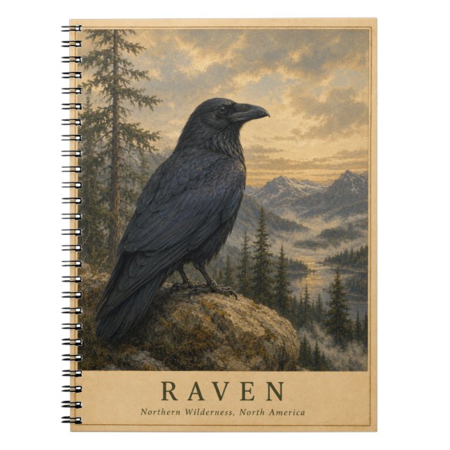 Cuaderno VINTAGE Cuervo Norte Salvaje (Frente)