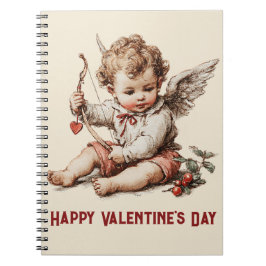 Cuaderno Vintage Cupid With Heart Bow