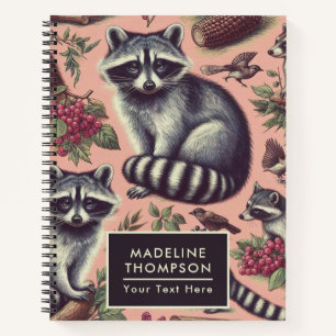 Cuaderno Vintage Cute Racoon