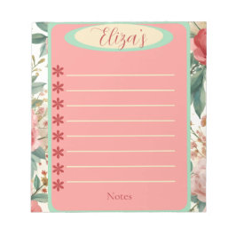 Cuaderno vintage de flores de primavera Rosas Roja